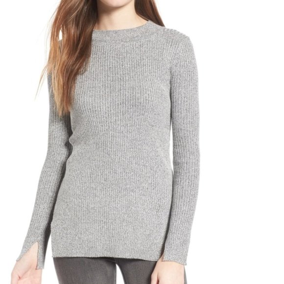 Love By Design Sweaters - Love by Design Brand Gray Ribbed Knit Crewneck Sweater